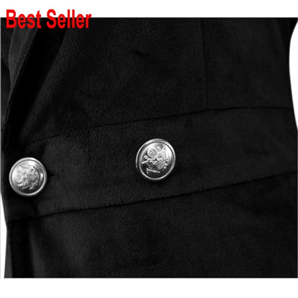 Victorian Trench Coat Double Breasted Long Winter Jacket Vintage Elegant - Picture 6 of 7